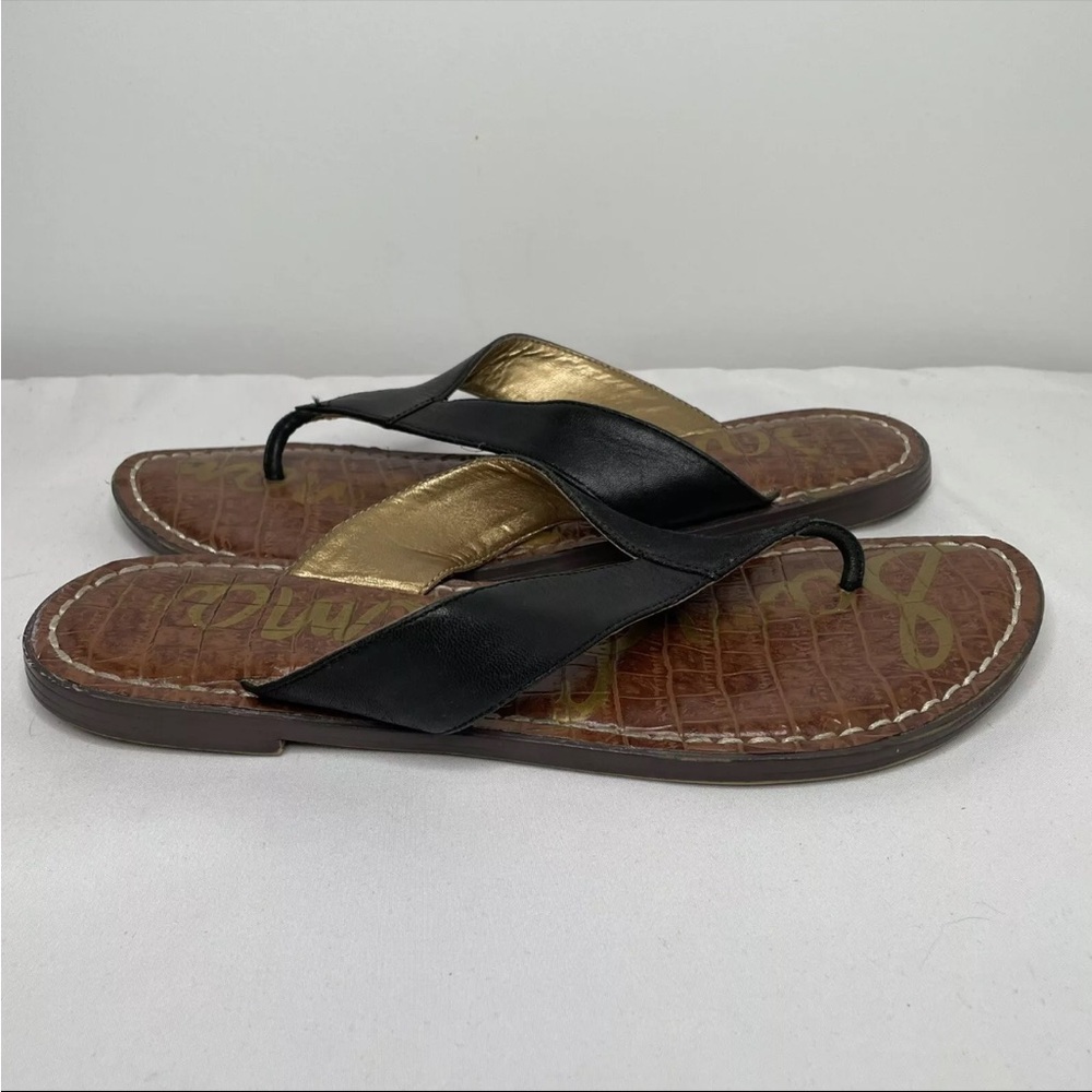 Sam Edelman Womens Kyra Black Leather Sandals Size 7.5